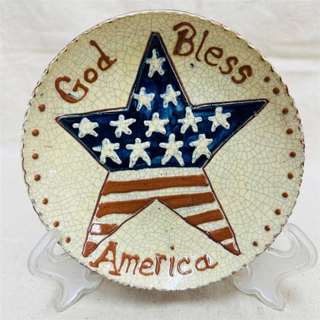 God Bless America Star Plate